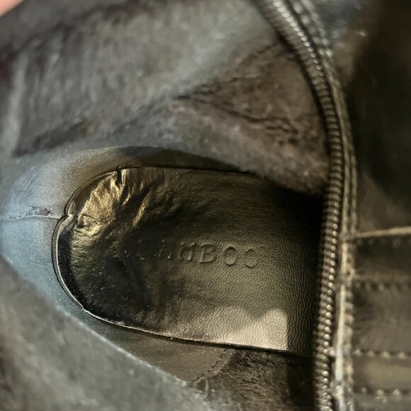 Womens Bamboo Black Riding Boots - 8 - Picture 5 of 8